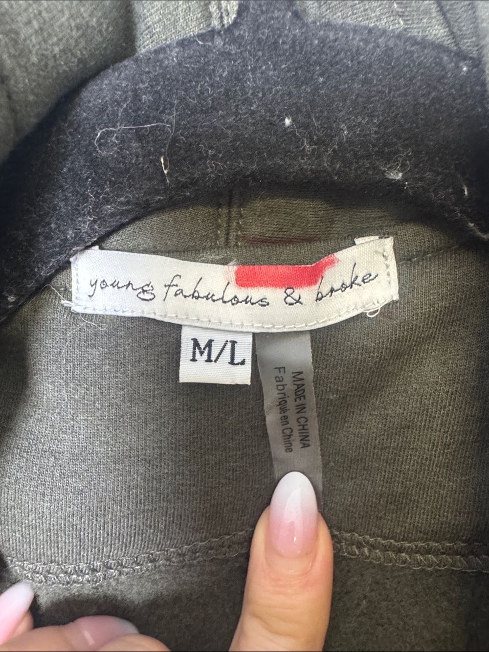 Young Fabulous & Broke Olive Quilted Shawl Collar Cardigan Coat M/L - Picture 2 of 8